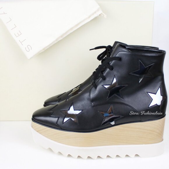 NEW Stella McCartney Elyse Star Platform Oxfords | Vegan Shoes Bold Street Style - Picture 1 of 13